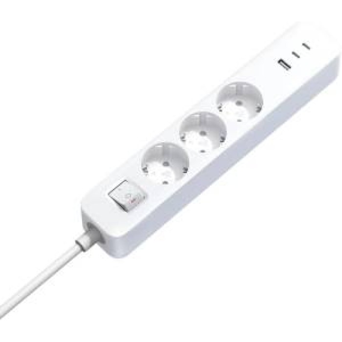 Xiaomi Multipresa PowerStrip 3 Schuko + 3 USB 16A/250V 1.4M White