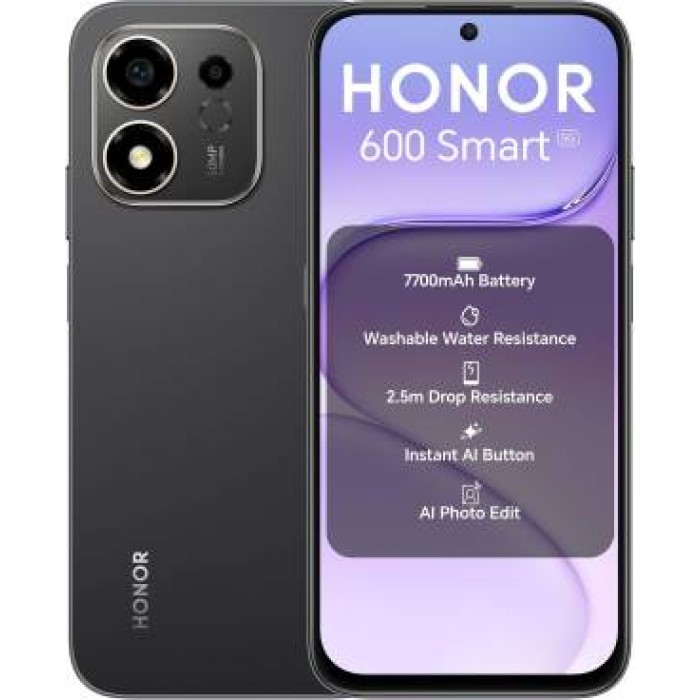 Honor 600 Smart 4+128GB 6.87" 5G Black DS TIM Honor 600 Smart 4+128GB 6.87" 5G Black DS TIM