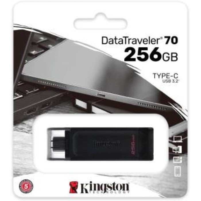 Kingston Pendrive USB-C 3.2256GB DT70/256GB Black Kingston Pendrive USB-C 3.2256GB DT70/256GB Black