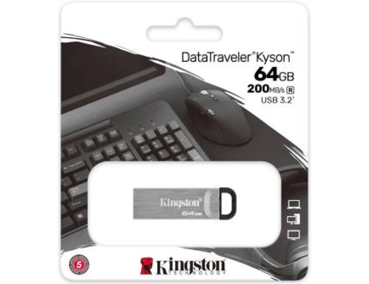 Kingston Pendrive USB-A 3.2 64GB DTKN/64GB Kyson Argento