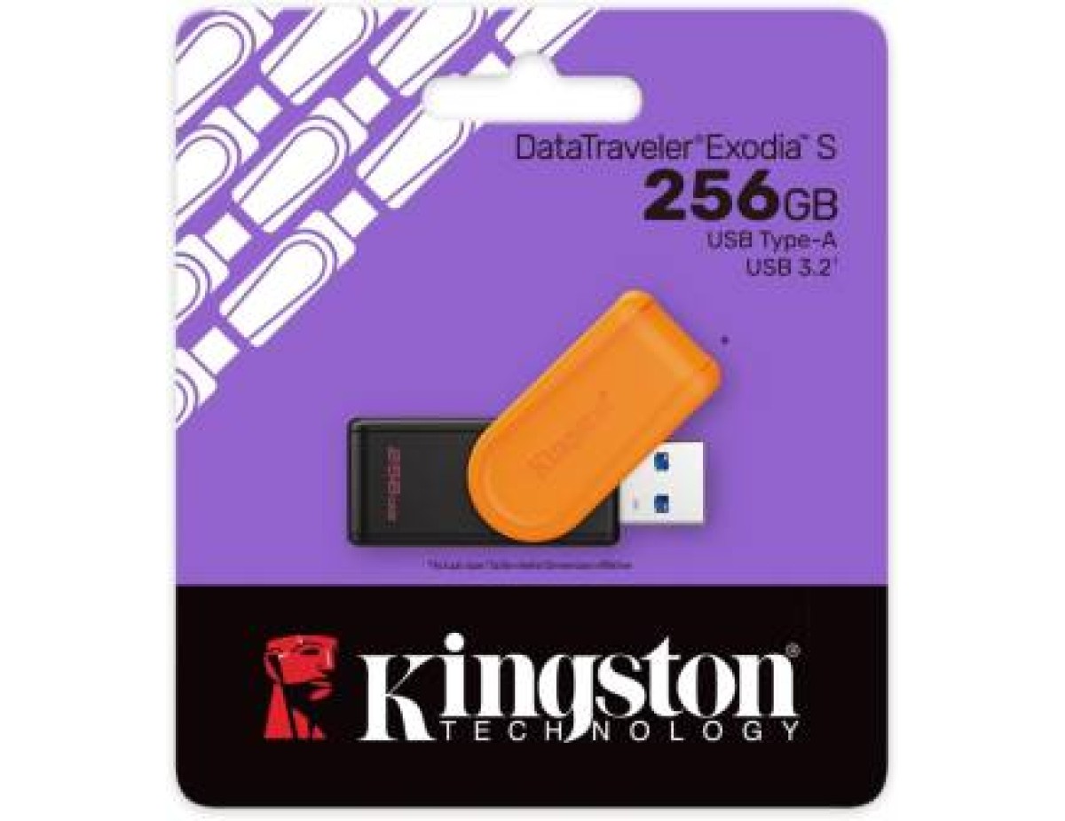 Kingston Pendrive USB-A 3.2 256GB DTXS/256GB Nero/Arancio