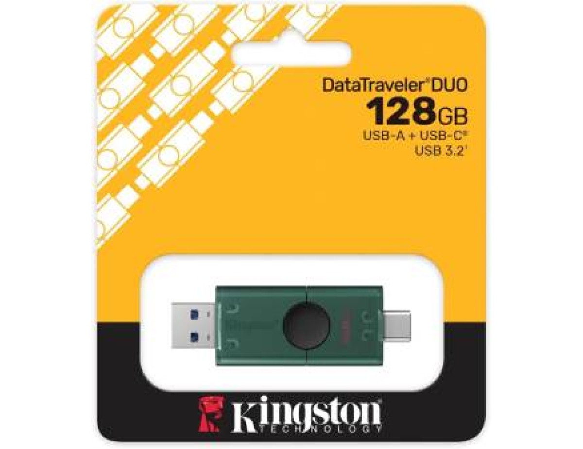 Kingston Pendrive USB-A+USB-C 3.2 128GB DTDEG2/128GB Nero/Verde