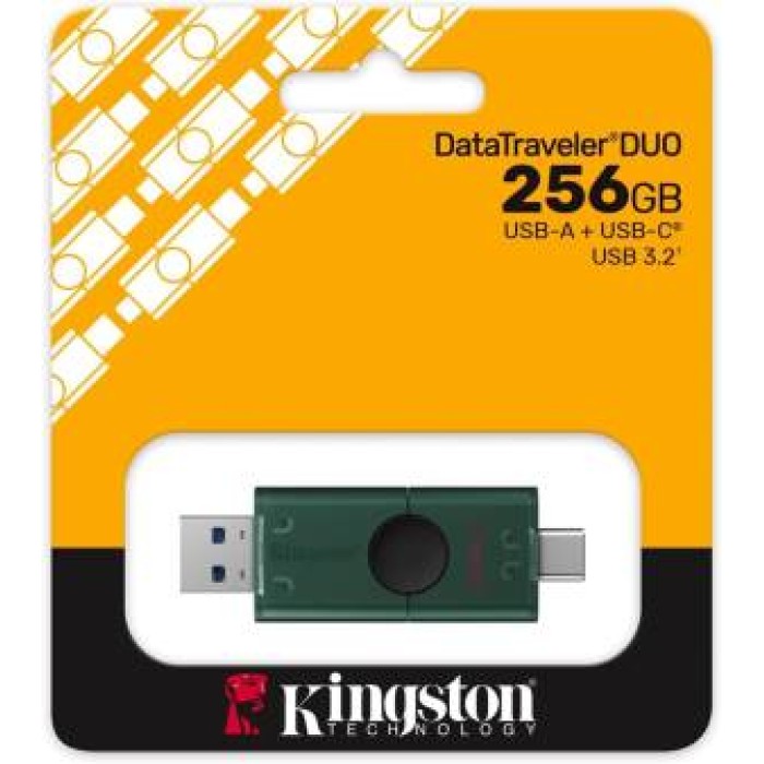 Kingston Pendrive USB-A+USB-C 3.2 256GB DTDEG2/256GB Nero/Verde Kingston Pendrive USB-A+USB-C 3.2 256GB DTDEG2/256GB Nero/Verde