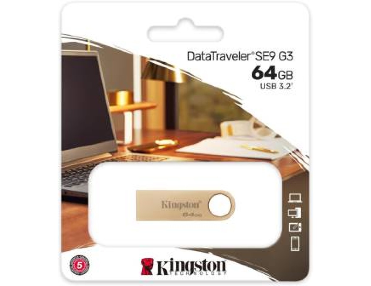 Kingston Pendrive USB-A 3.2 64GB DTSE9G3/64GB Gold