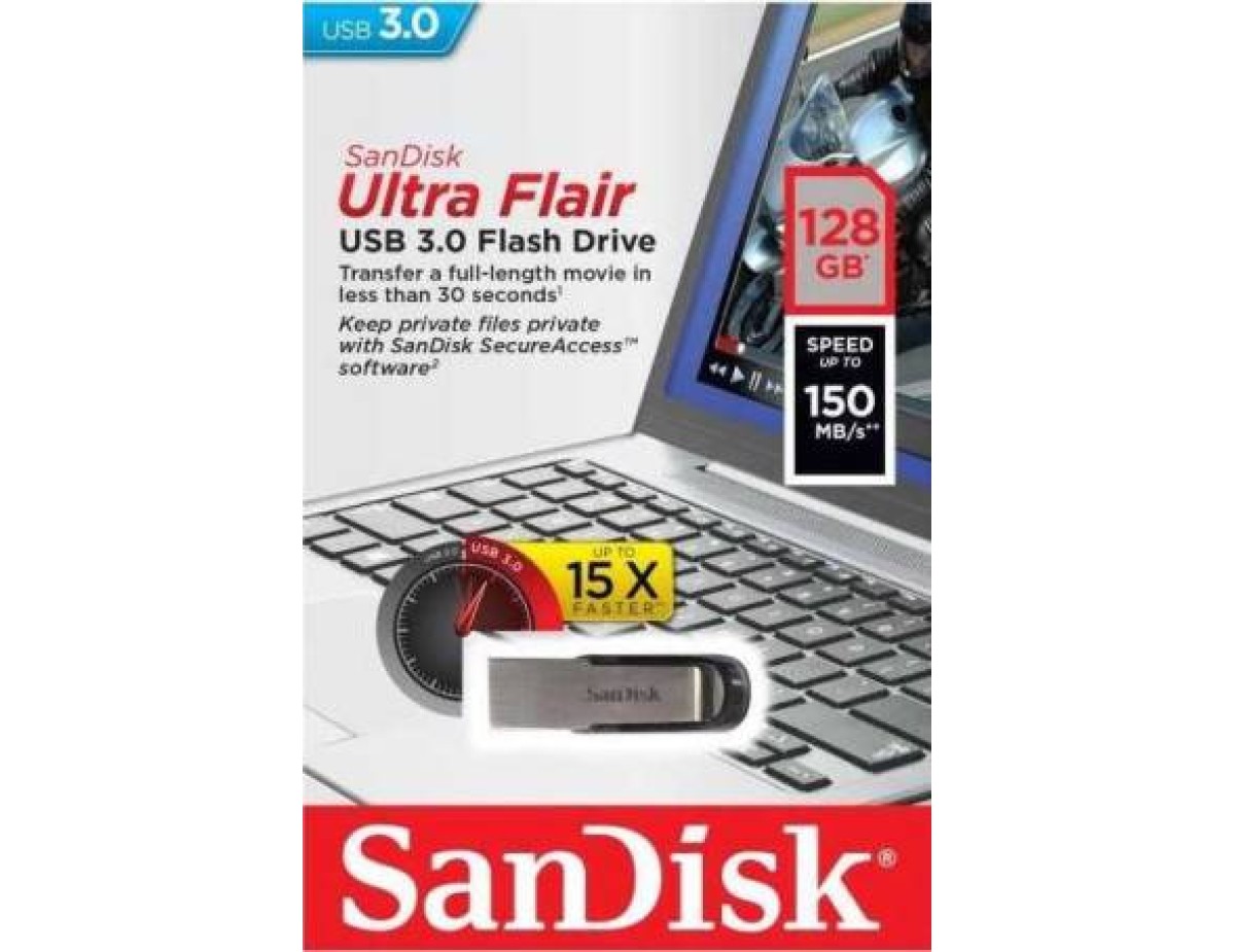 SanDisk Pendrive 128GB USB-A 3.0 UltraFlair Metallic