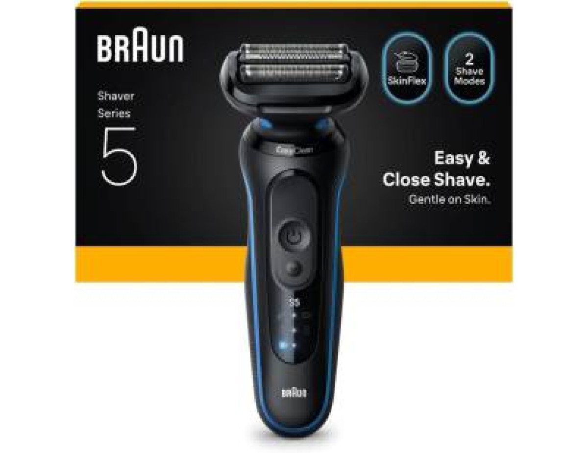 Braun Rasoio Elettrico Serie 5 Wet&Dry 3 Lame 52-B1000S Blu