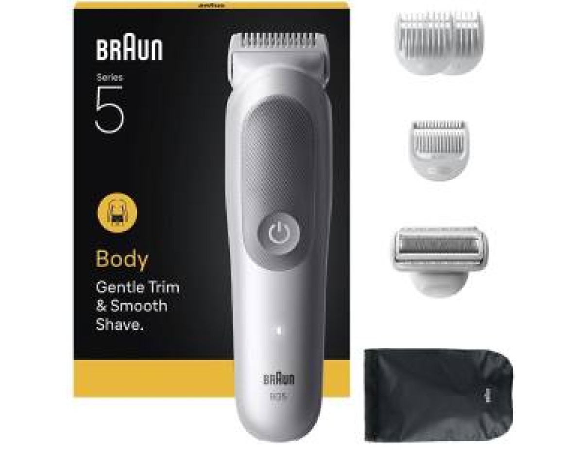 Braun Regolabarba Body Groomeer Uomo BG 5550 Impermeabile + Accessori