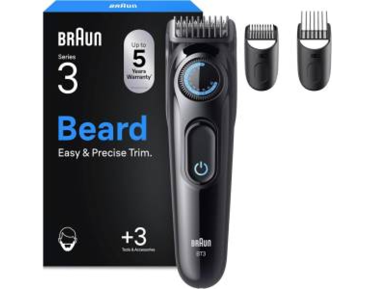 Braun Regolabarba Trimmer Series 3 BT3520 Black/Blue