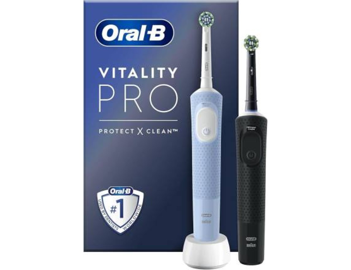Oral-B Spazzolino ElettricoVitality Pro Duo Black & Blu Oral-B Spazzolino ElettricoVitality Pro Duo Black & Blu