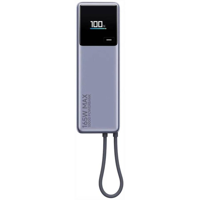 Xiaomi Powerbank 165w 10000mAh Cavo Integrato Usb-C Grigio Xiaomi Powerbank 165w 10000mAh Cavo Integrato Usb-C Grigio