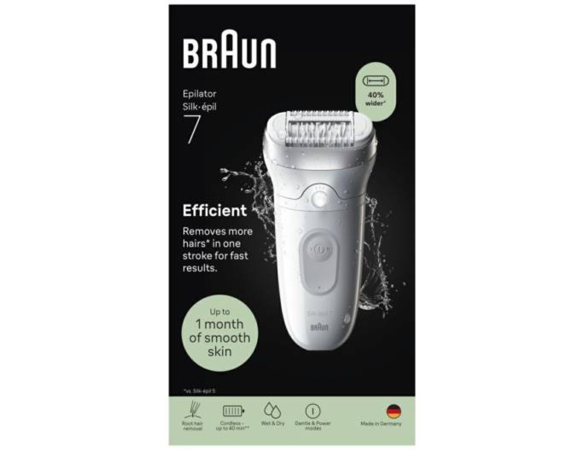 Braun Epilatore Elettrico Silk-épil 7 SE7000 Silver