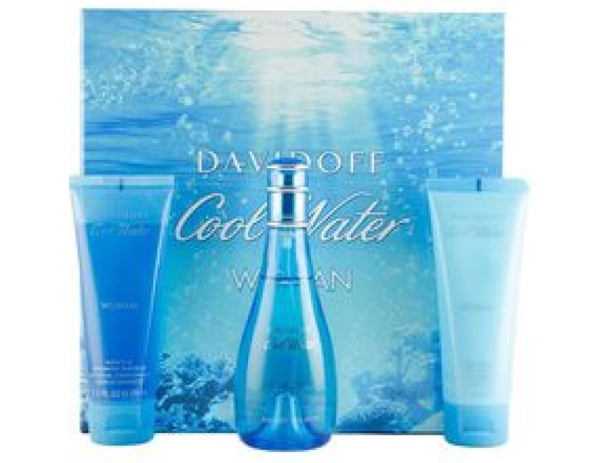 Davidoff-Cool Water Woman Great Gift Set EDT 100 ml body lotion 75 ml Cool Water and Cool Water Shower Gel 75 ml-100ml Davidoff-Cool Water Woman Great Gift Set EDT 100 ml body lotion 75 ml Cool Water and Cool Water Shower Gel 75 ml-100ml