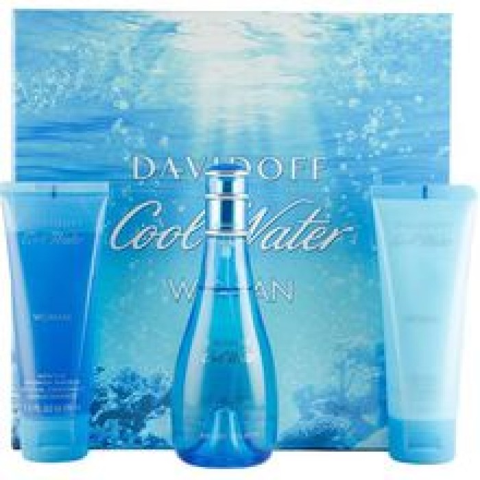Davidoff-Cool Water Woman Great Gift Set EDT 100 ml body lotion 75 ml Cool Water and Cool Water Shower Gel 75 ml-100ml Davidoff-Cool Water Woman Great Gift Set EDT 100 ml body lotion 75 ml Cool Water and Cool Water Shower Gel 75 ml-100ml