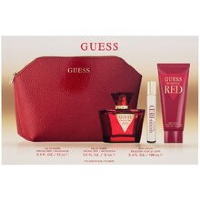Guess-Seductive Red Dárková sada EDT 75 ml, tělové mléko 100 ml, miniaturka EDT 15 ml a kosmetická taštička-75ml Guess-Seductive Red Dárková sada EDT 75 ml, tělové mléko 100 ml, miniaturka EDT 15 ml a kosmetická taštička-75ml