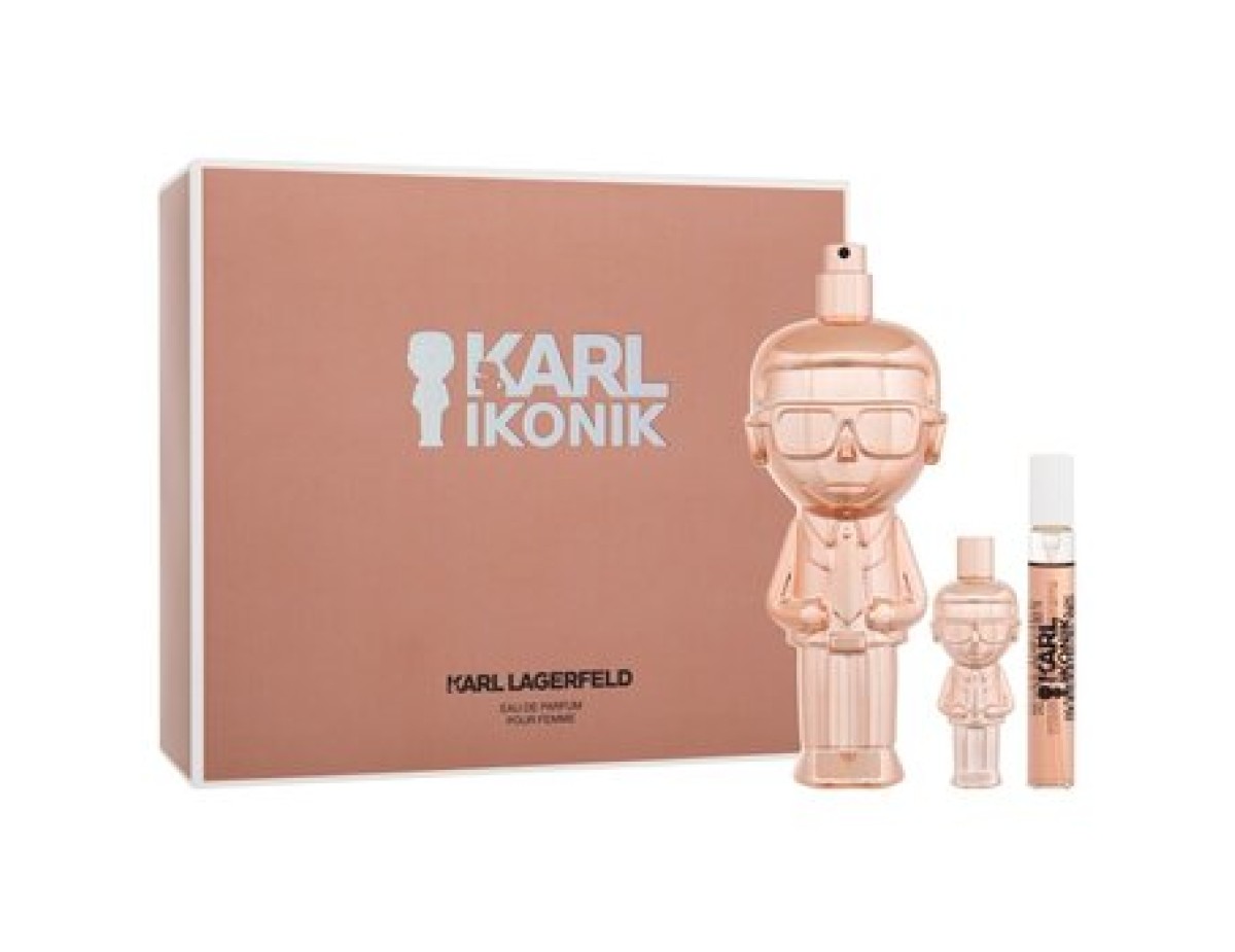 Lagerfeld-Ikonik Dárková sada EDP 100 ml, miniaturka EDP 7,5 ml a miniaturka EDP 4,5 ml-100ml