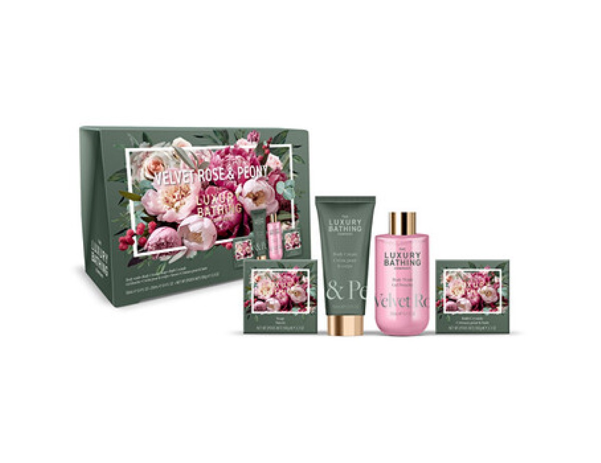 Grace Cole-Rose & Peony Body Set ( Růže & Pivoňka ) - Dárková sada tělové péče ( 4 ks )