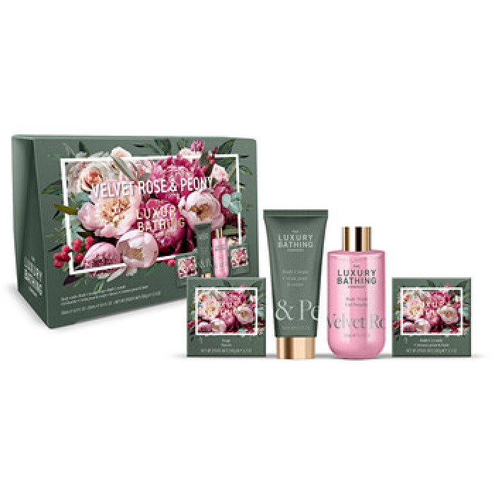 Grace Cole-Rose & Peony Body Set ( Růže & Pivoňka ) - Dárková sada tělové péče ( 4 ks )