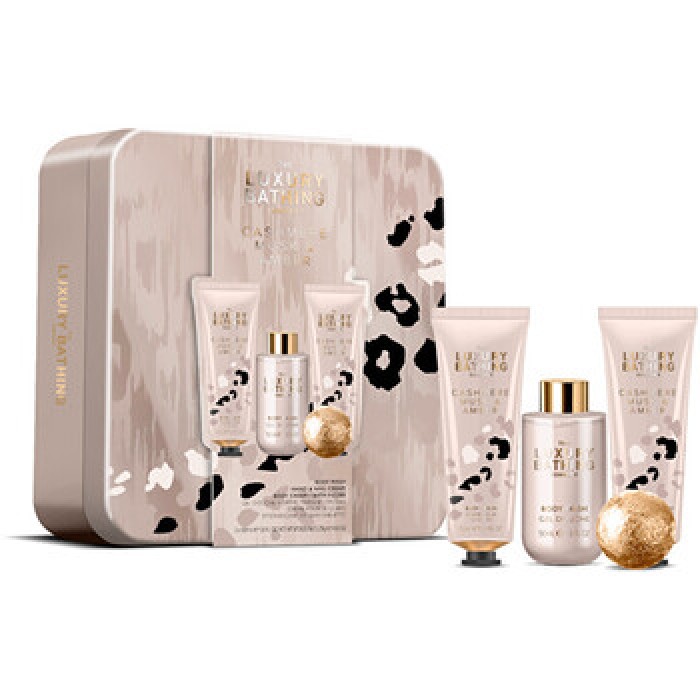 Grace Cole-Cashmere Gift Box ( Kašmír, Mošus & Ambra ) - Dárková sada tělové péče v dóze ( 4 ks )