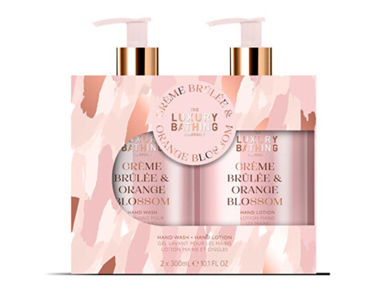 Grace Cole-Creme Brulée Hand Care Duo ( Creme Brulée & Pomerančový květ ) - Dárková sada péče o ruce ( 2 ks )