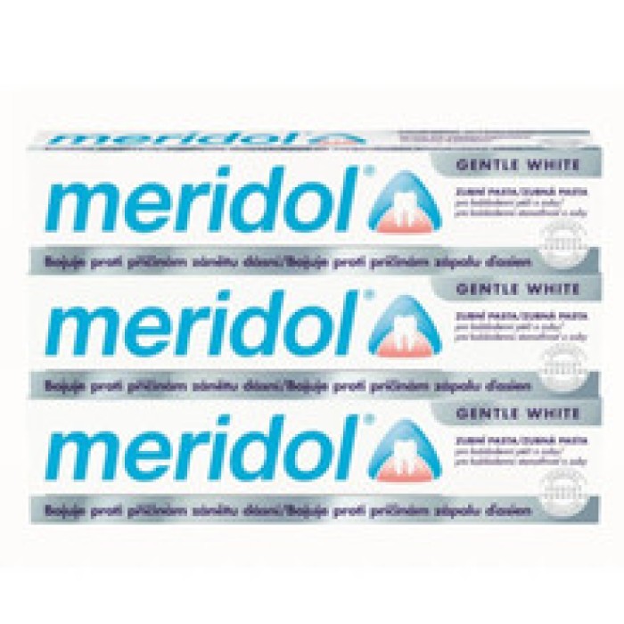 Meridol-Gentle White Tripack Toothpaste (3 pcs) - Toothpaste with whitening effect-75ml