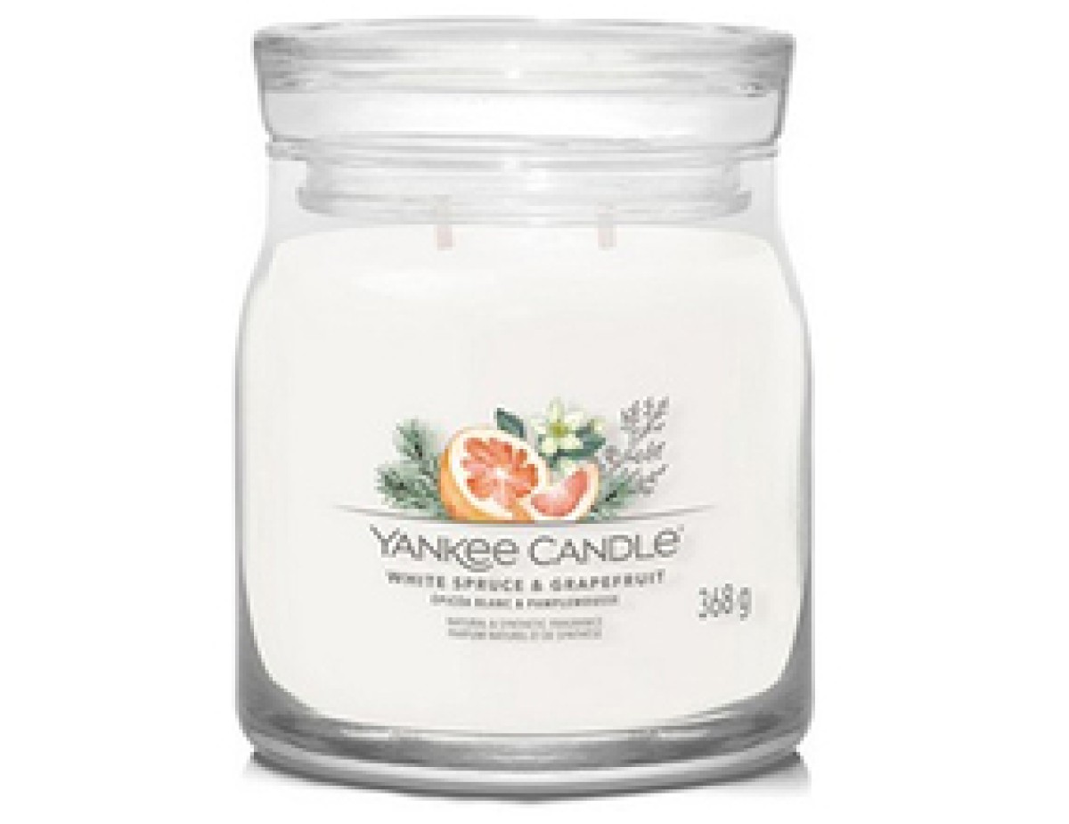Yankee Candle-White Spruce & Grapefruit Signature Candle-368.0g Yankee Candle-White Spruce & Grapefruit Signature Candle-368.0g