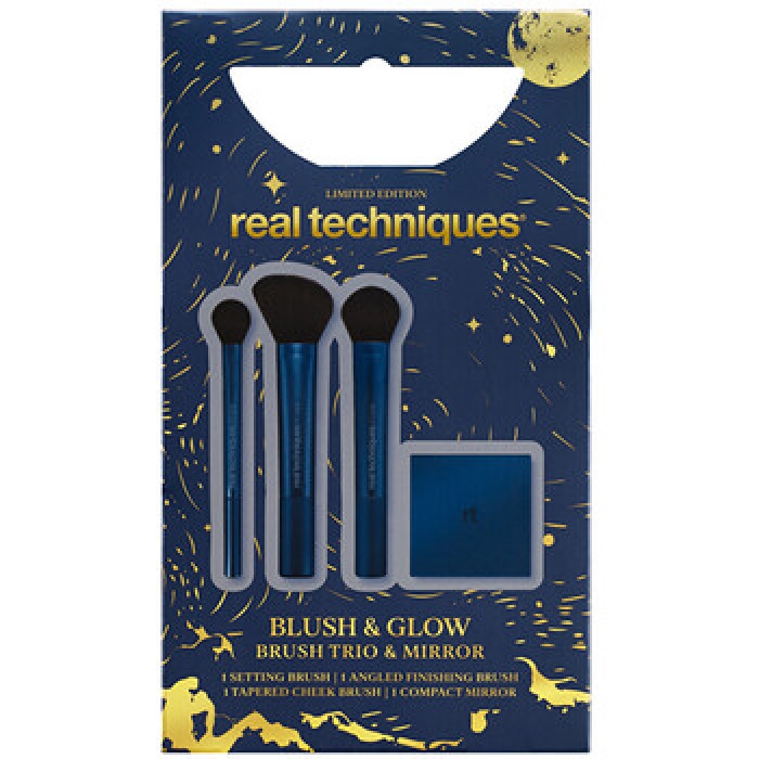 Real Techniques-Blush & Glow Set - Sada štětců a zrcátka