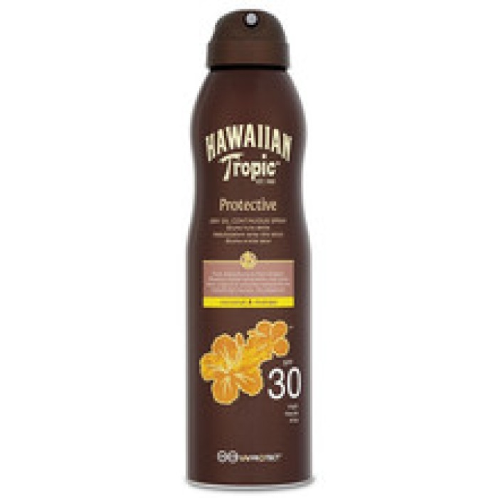 Hawaiian Tropic-Protective Dry Oil Continuous Spray SPF 30 - Dry suntan oil-177ml Hawaiian Tropic-Protective Dry Oil Continuous Spray SPF 30 - Dry suntan oil-177ml