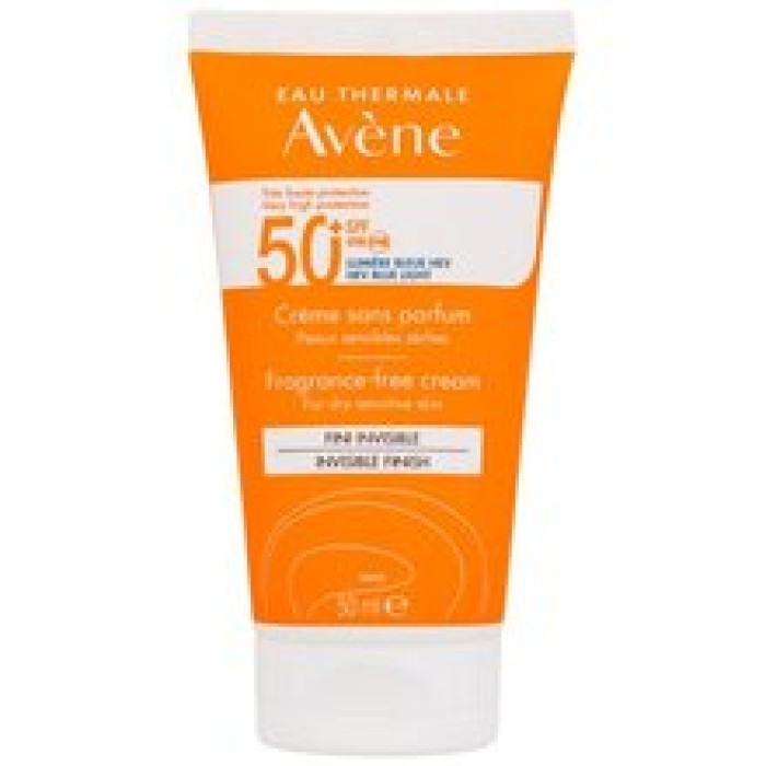 Avène-Sun Cream Invisible Finish Fragrance-Free SPF50+ (dry and sensitive skin)-50ml