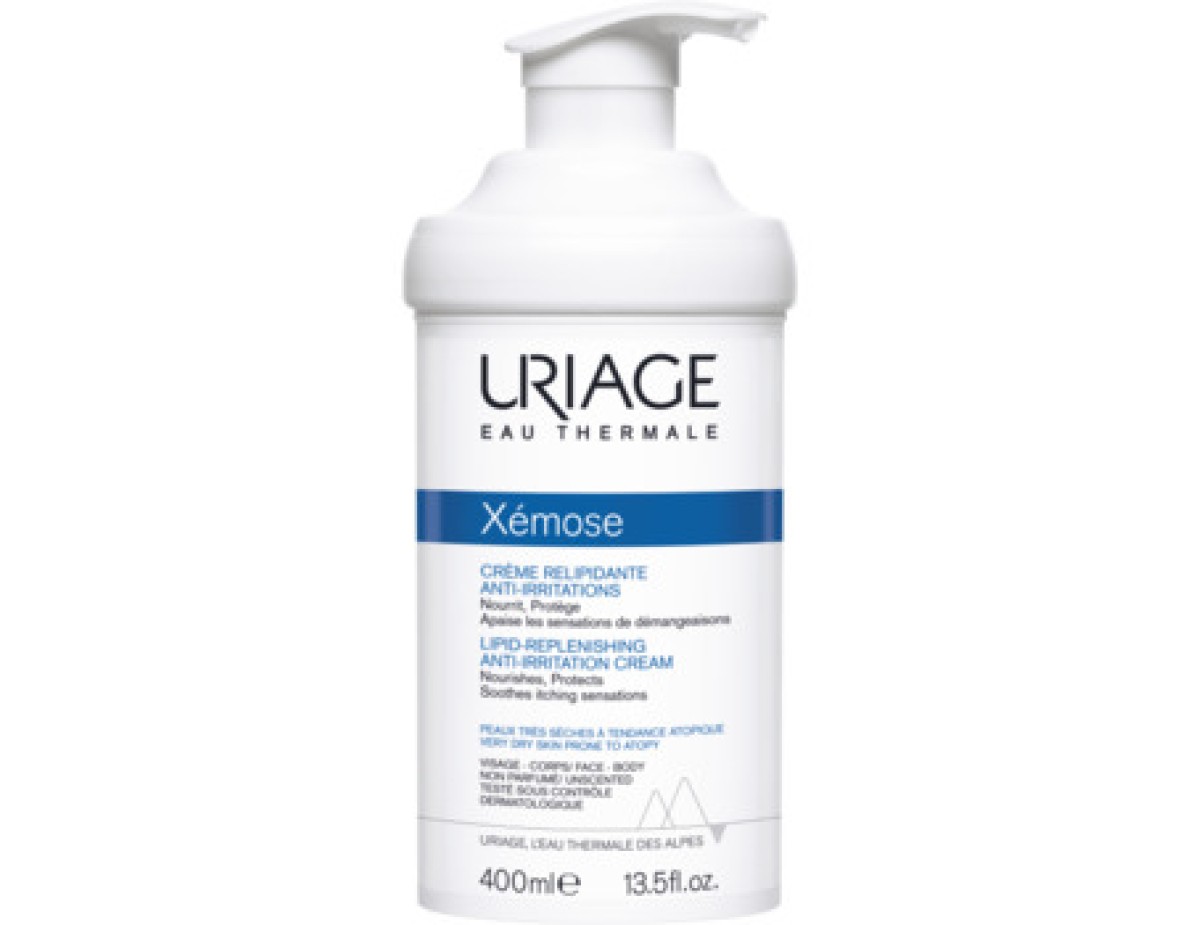 Uriage-Relief Soothing Cream for Very Dry Sensitive and Atopic Skin Xemose (Lipid-Replenishing Anti-Irritation Cream)-400ml