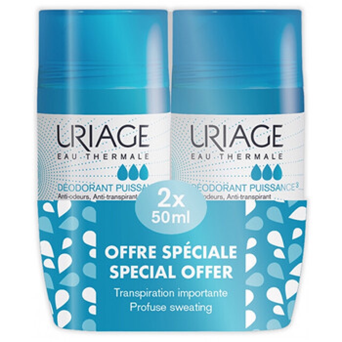 Uriage-Power 3 Deodorant Duo - Sada kuličkových deodorantů