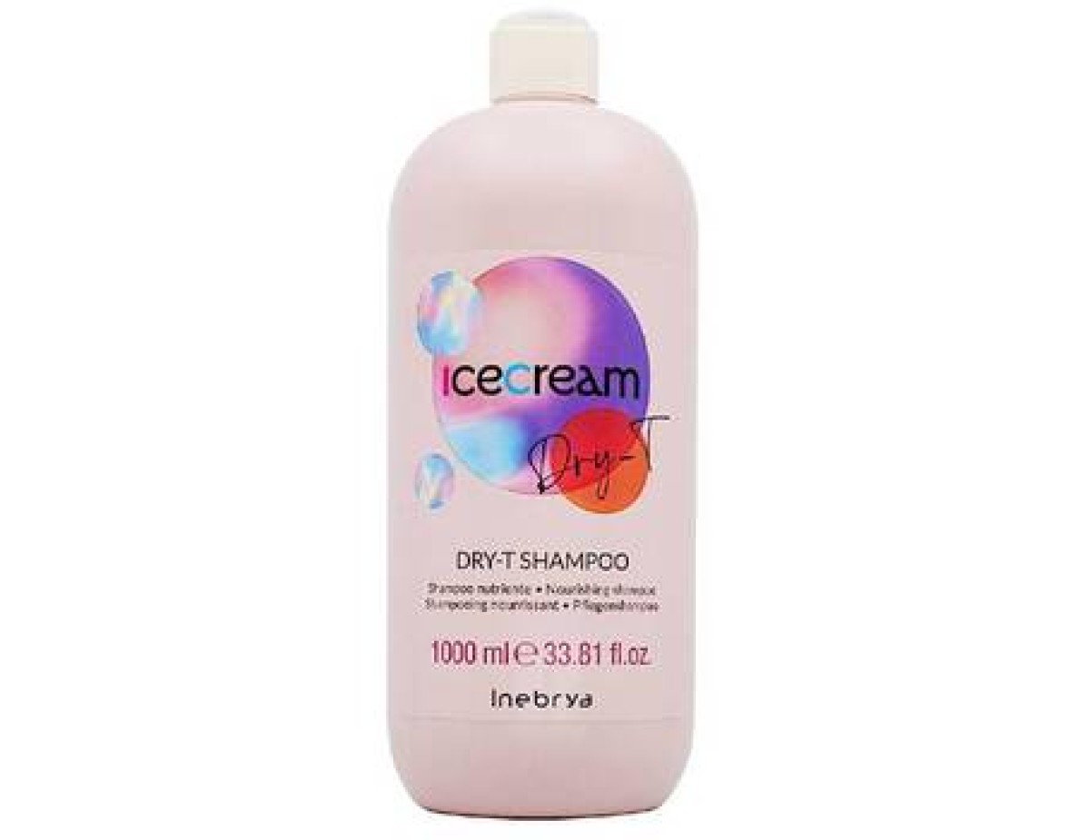 Inebrya-Ice Cream Dry-T Shampoo (dry, frizzy and chemically treated hair)-1000ml Inebrya-Ice Cream Dry-T Shampoo (dry, frizzy and chemically treated hair)-1000ml