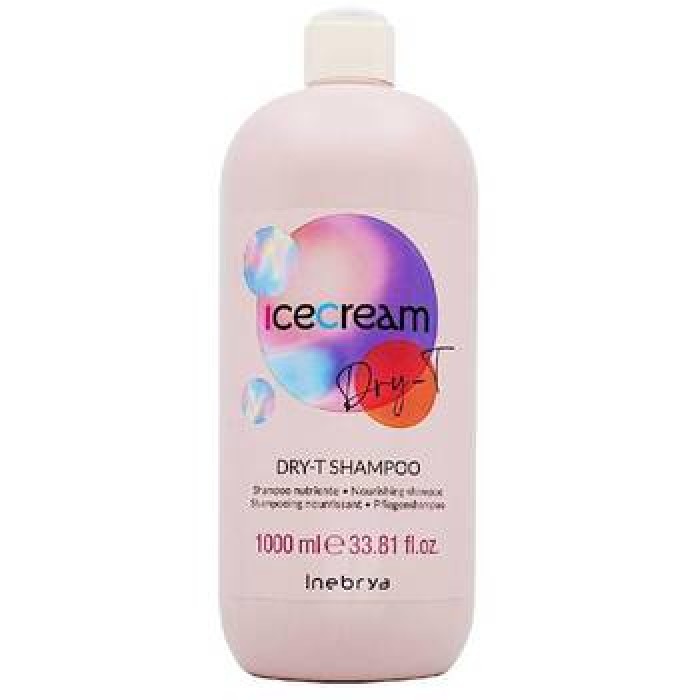 Inebrya-Ice Cream Dry-T Shampoo (dry, frizzy and chemically treated hair)-1000ml Inebrya-Ice Cream Dry-T Shampoo (dry, frizzy and chemically treated hair)-1000ml