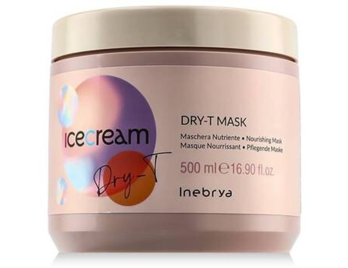 Inebrya-Inebrya Ice Cream Dry-T Mask ( dry, frizzy and chemically treated hair )-1000ml
