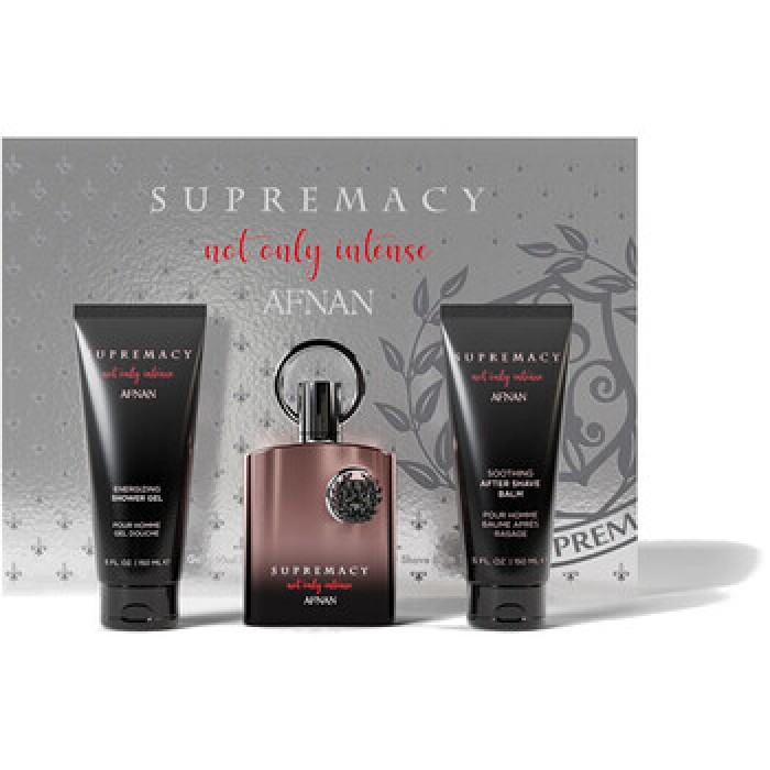 Supremacy Not Only Intense Extrait de Parfum Gift set 100 ml, after shave balm 150 ml and shower gel 150 ml-100ml Supremacy Not Only Intense Extrait de Parfum Gift set 100 ml, after shave balm 150 ml and shower gel 150 ml-100ml