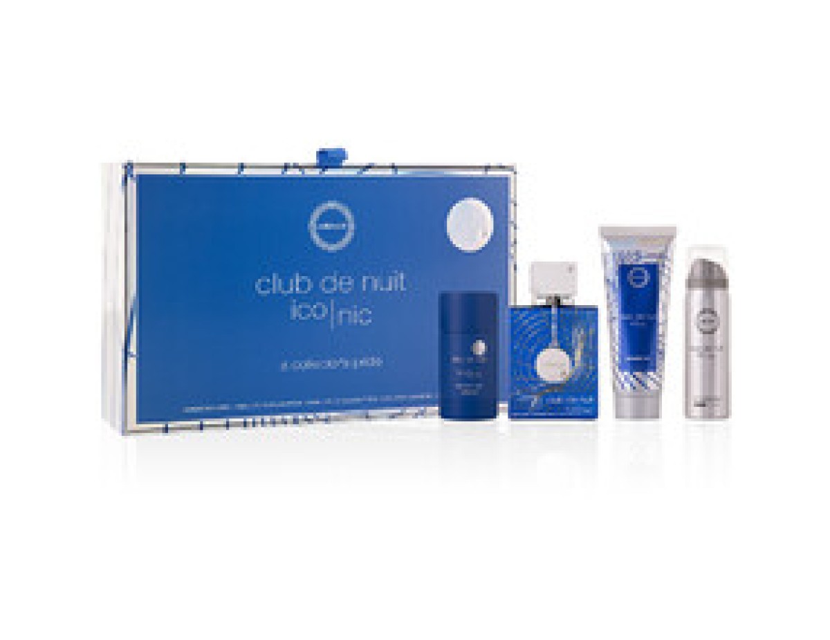 Club De Nuit Blue Iconic Gift set EDP 105 ml, deostick 75 g, deospray 50 ml and shower gel 100 ml-105ml