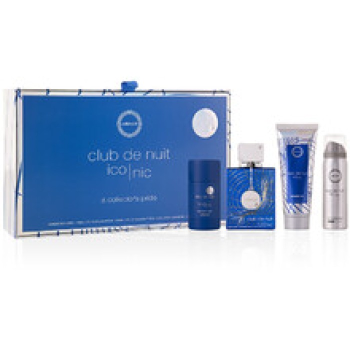 Club De Nuit Blue Iconic Gift set EDP 105 ml, deostick 75 g, deospray 50 ml and shower gel 100 ml-105ml