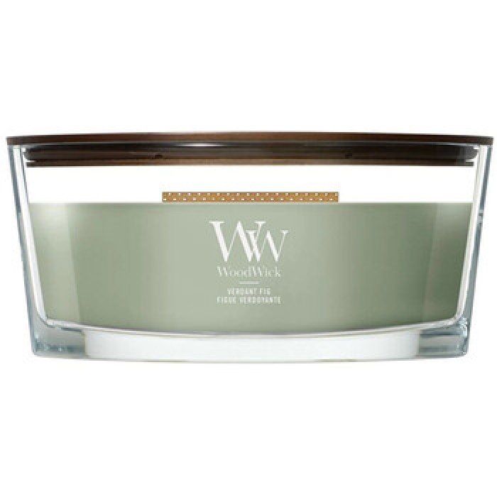 WoodWick-Verdant Fig Loď ( zelený fíkovník ) - Vonná svíčka-453.6g