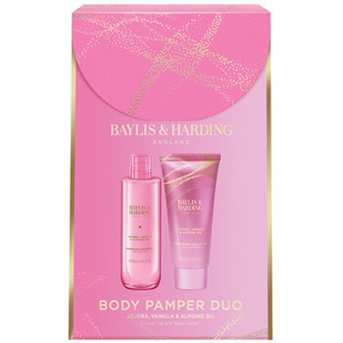 Baylis & Harding-Jojoba, Vanilla & Almond Oil Duo - Dárková sada duo produktů ( 2 ks ) Baylis & Harding-Jojoba, Vanilla & Almond Oil Duo - Dárková sada duo produktů ( 2 ks )