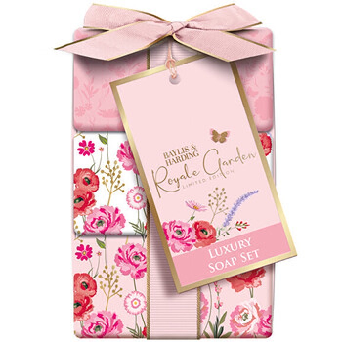 Baylis & Harding-Royale Garden Soap Trio - Dárková sada mýdel ( 3 ks )
