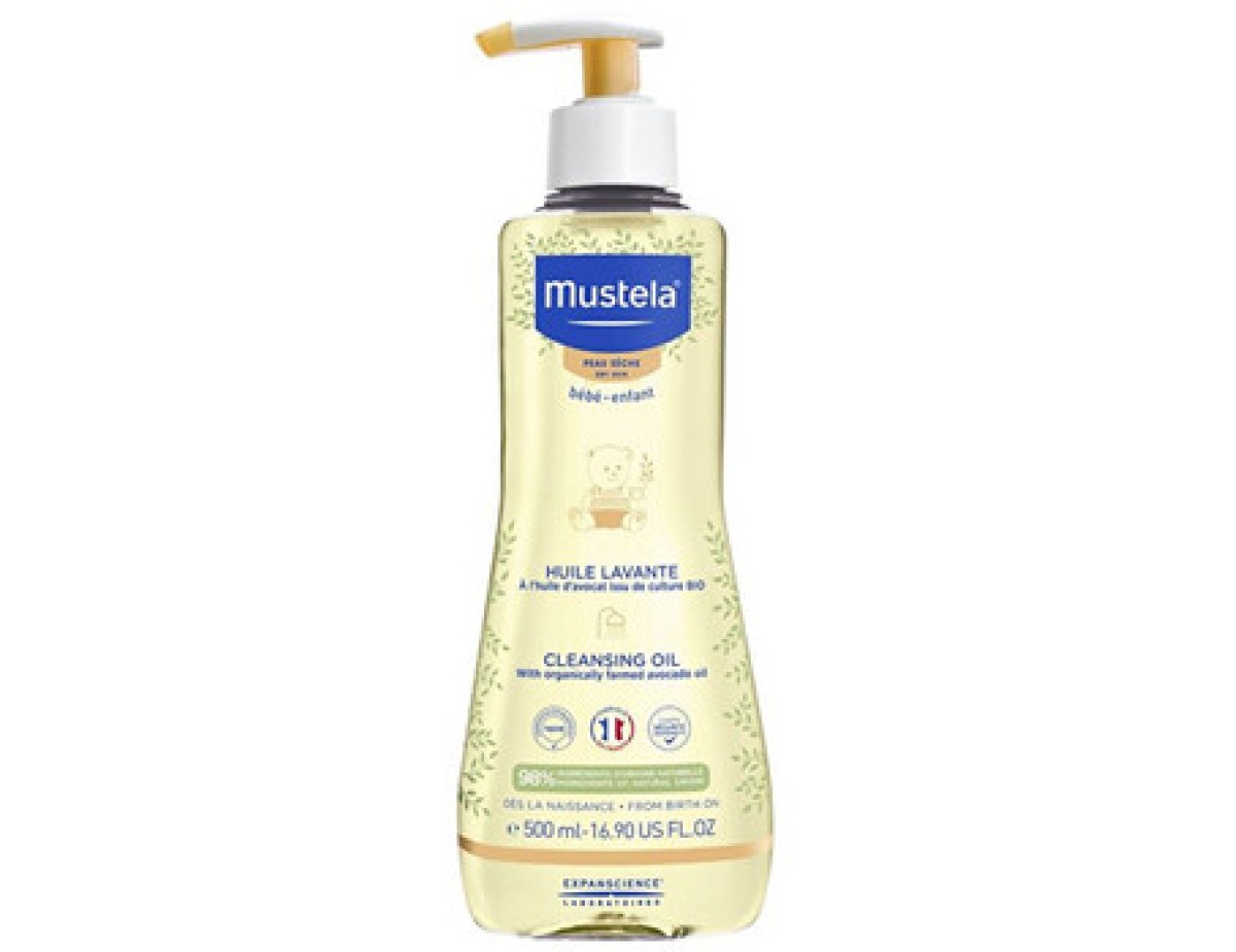 Mustela-Bébé Cleansing Bath Oil - Gentle bath oil-500ml