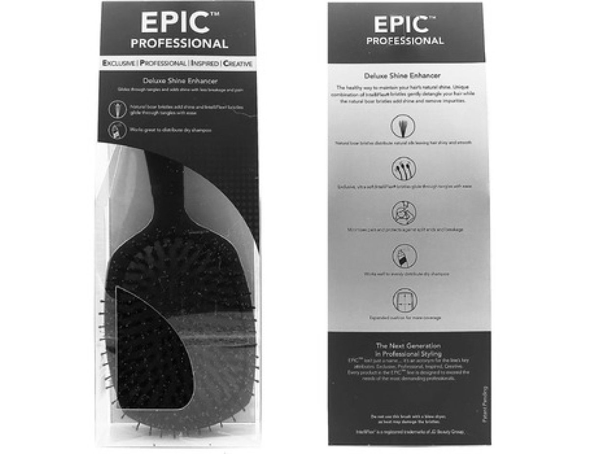 Wet Brush-EPIC Deluxe Shine Enhancer Black - Hairbrush