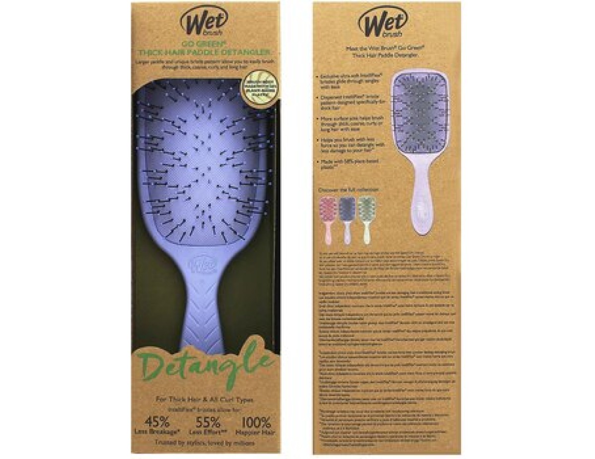 Wet Brush-Go Green Thick Hair Paddle Detangler - hair brush