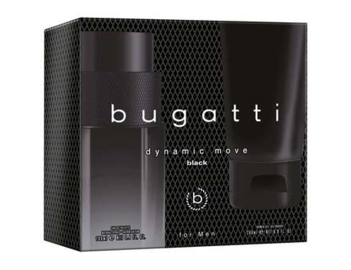 Bugatti-Dynamic Move Black Gift Set EDT 100 ml and Shower Gel 200 ml-100ml