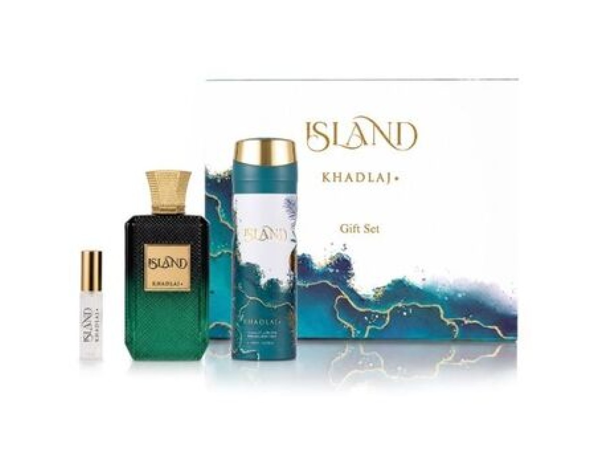 Khadlaj-Island Dárková sada Extrait de Parfum 100 ml, miniaturka 8 ml a deospray 200 ml-100ml