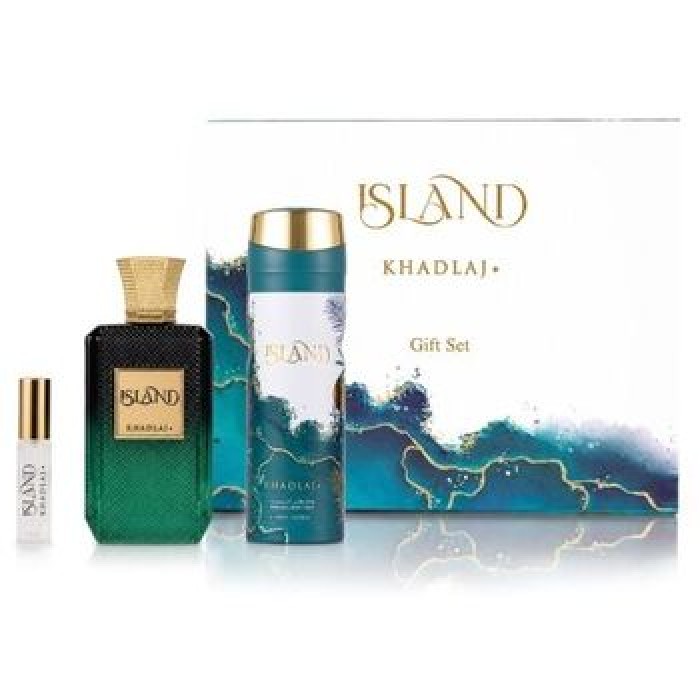 Khadlaj-Island Dárková sada Extrait de Parfum 100 ml, miniaturka 8 ml a deospray 200 ml-100ml