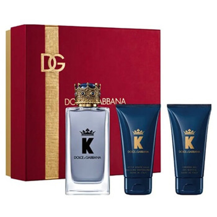 Dolce Gabbana-K by Dolce Gabbana Gift set EDT 100 ml, After Shave Balsam 50 ml and shower gel 50 ml-100ml