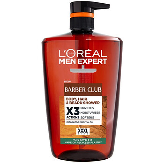 L´Oréal-Men Expert Barber Club Body, Hair & Beard Shower - Sprchový gel na tělo, vlasy a vousy-1000ml