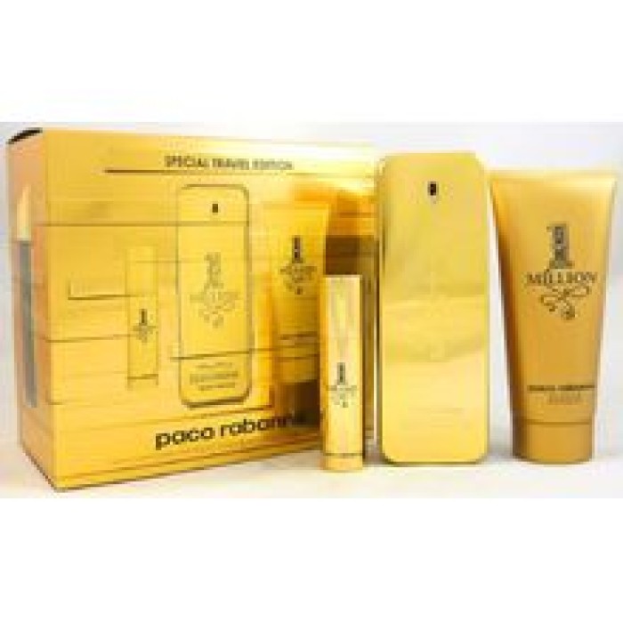 Paco Rabanne-1 Million Gift Set EDT 100 ml, sprchový gel 1 Million 100 ml a miniature 1 Million EDT 10 ml-100ml