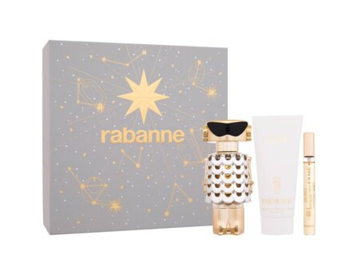 Paco Rabanne-Fame Dárková sada EDP 80 ml, tělové mléko 100 ml a miniaturka EDP 10 ml-80ml Paco Rabanne-Fame Dárková sada EDP 80 ml, tělové mléko 100 ml a miniaturka EDP 10 ml-80ml