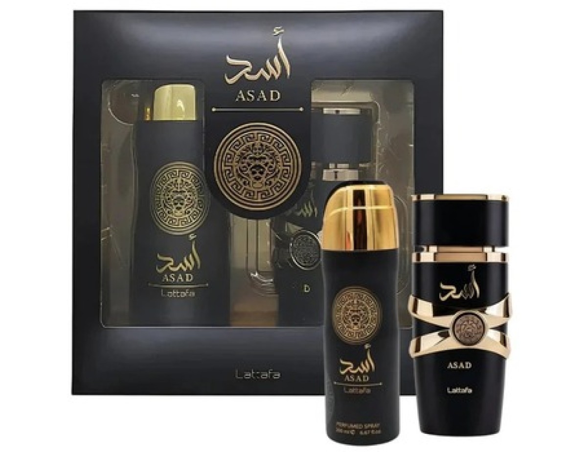 Lattafa Perfumes-Asad Dárková sada EDP 100 ml a deospray 200 ml-100ml